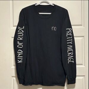 Black Long Sleeve Graphic Tee